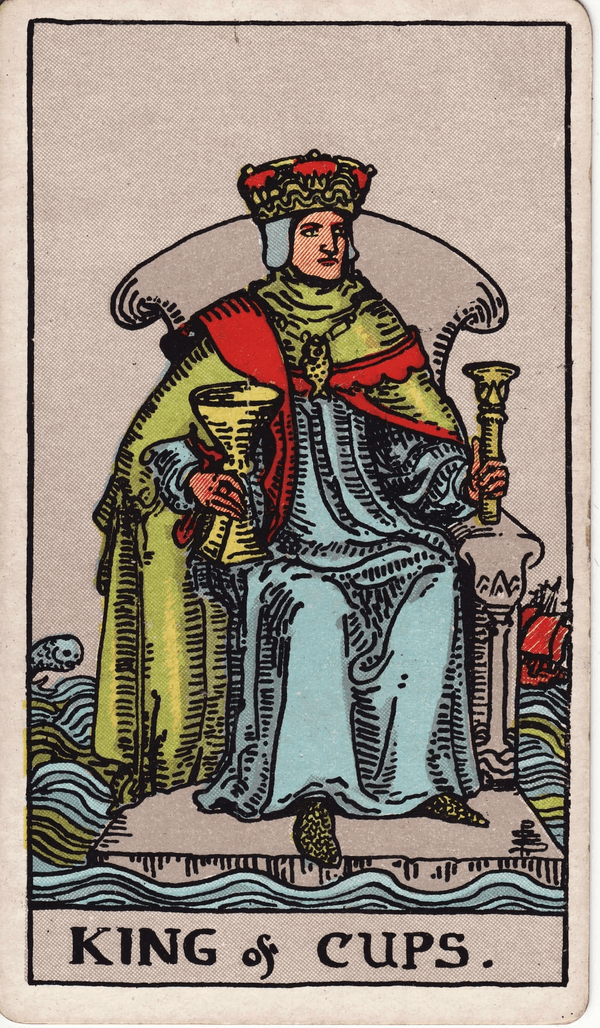King of Cups tarot card, upright