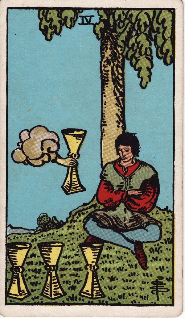 Four of Cups tarot card, upright