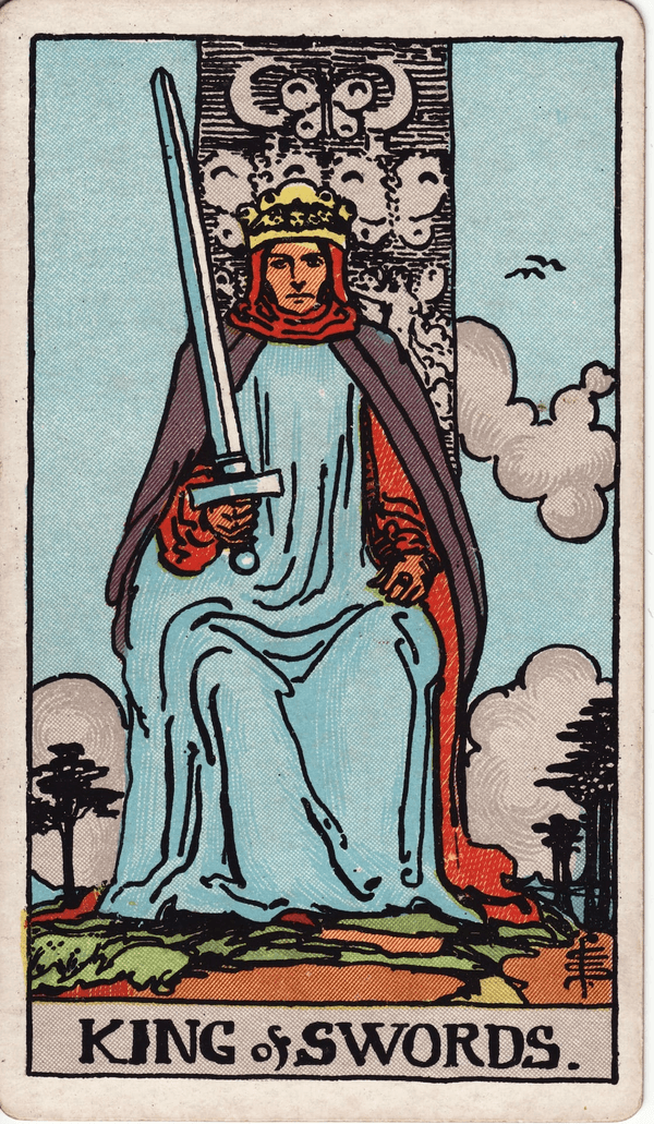 King of Swords tarot card, upright