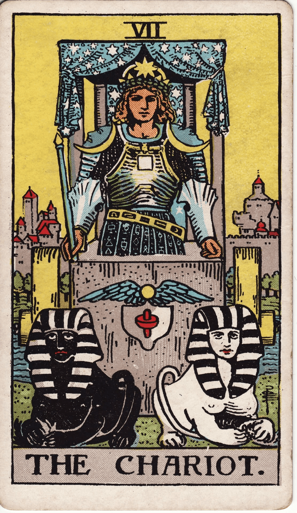 The Chariot tarot card, upright