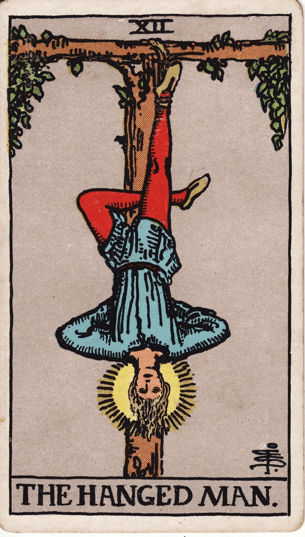 The Hanged Man tarot card, upright
