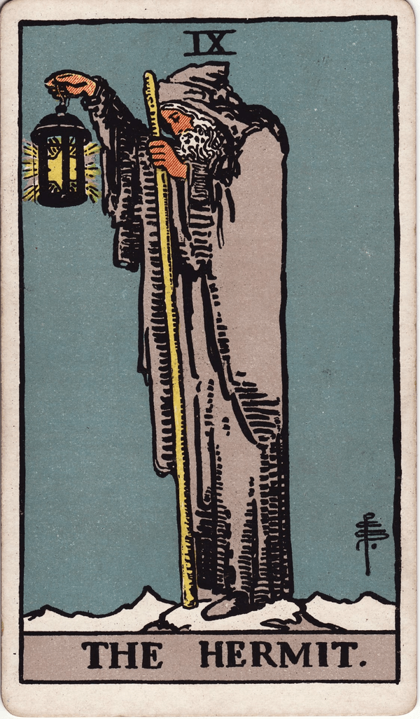 The Hermit tarot card, upright